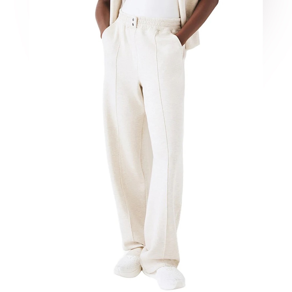 SPANX AIR ESSENTIALS BRUSHED STRAIGHT LEG TRACK PANTS SPRING ATHLEISURE M - Picture 3 of 8